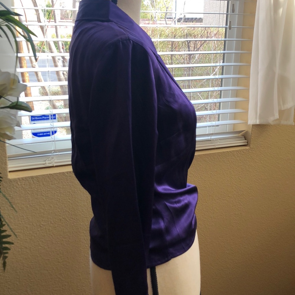 Tracy M Silk Wrap Blouse - Picture 3 of 5